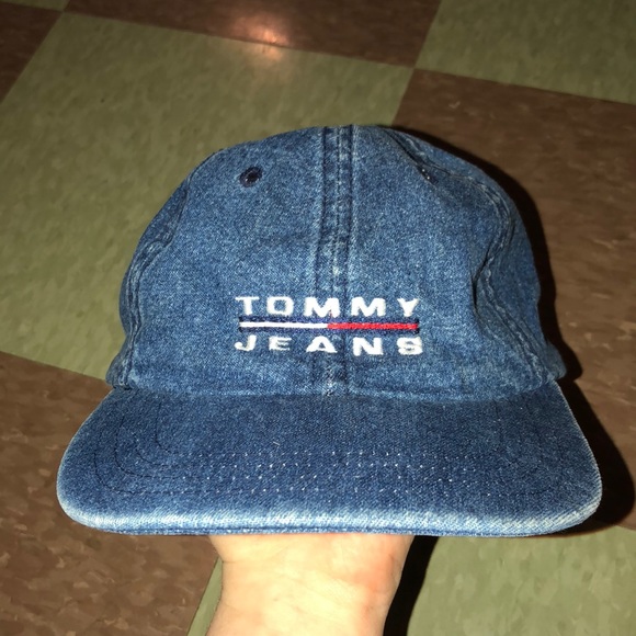 Vintage 90s denim flag tommy jeans hat adjustable - Picture 5 of 10
